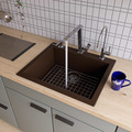Alfi Brand Chocolate 24" Drop-In Sgl Bowl Granite Composite Kitchen Sink AB2420DI-C